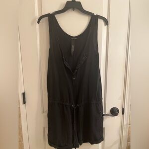 Lucky Brand Black Textured Romper